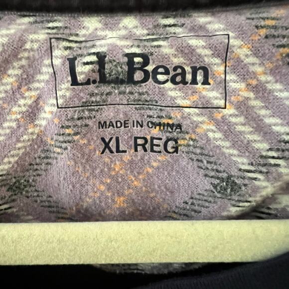 LL Bean Women's Navy Blue 1/4 Button Henley Long Sleeve Shirt Size XL - Picture 3 of 6